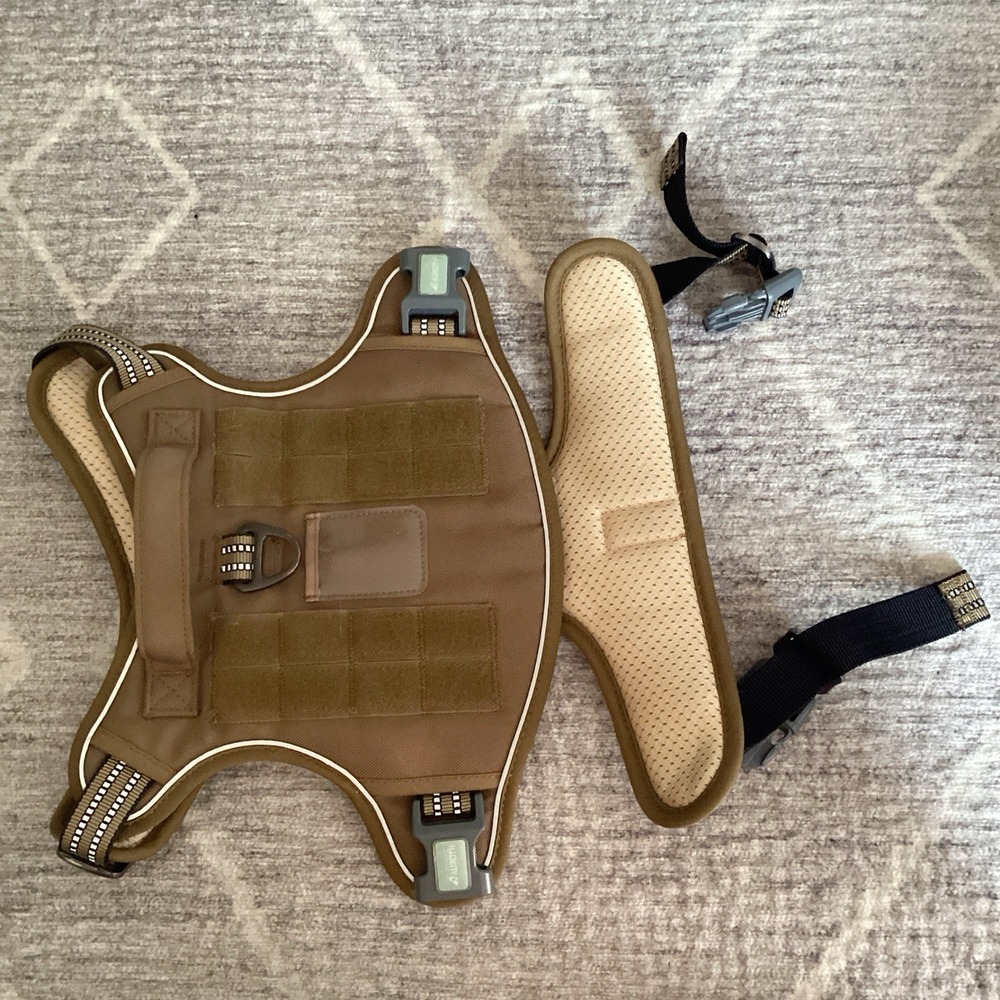 Auroth Tactical Dog Training Harness Vest Anti-Pull Adjustable Size Large